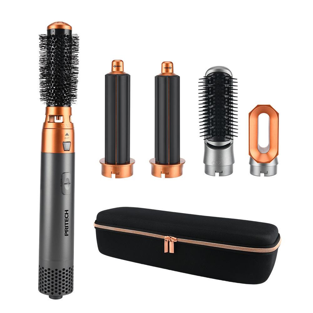 New 5-in-1 Multifunctional Hair Tool: Hot Air Brush, Automatic Curler, Curling Iron, Straightener.