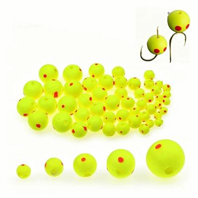 50pcs 6-15mm Fishing Floats Foam Balls Fishing Strike Indicator Fishing Beads  Outdoor Fishing