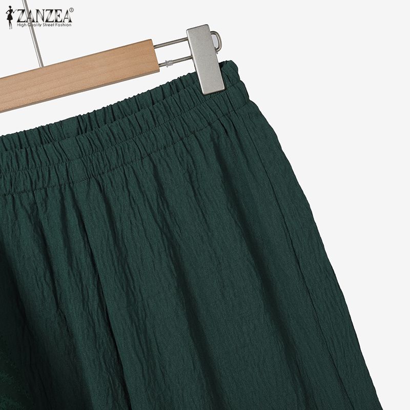 ZANZEA Women Long Sleeve Blouse and Pants Casual Two Piece Suit Sets