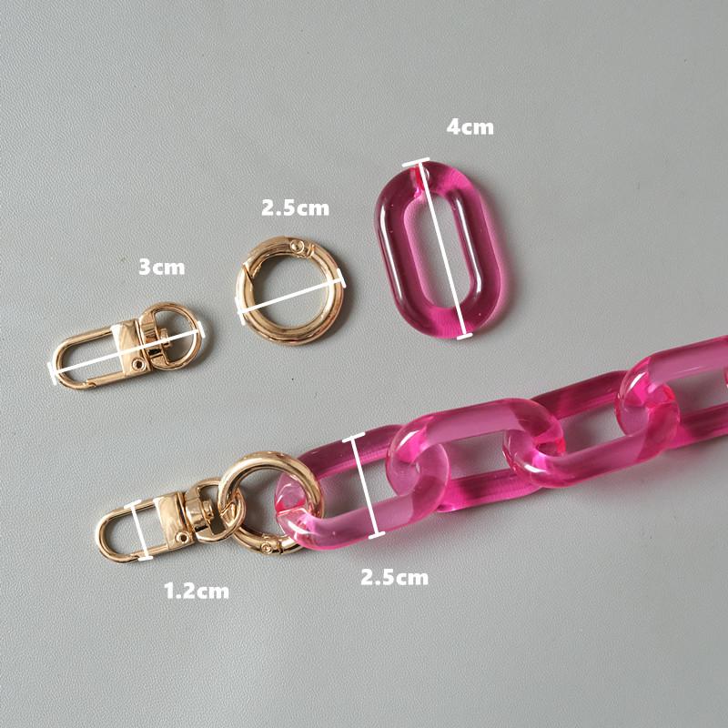 New Phone Accessory Detachable Parts Chain Matte White Crossbody Resin Luxury Strap Phone Case Chains Candy Neon Acrylic Shoulder Chain