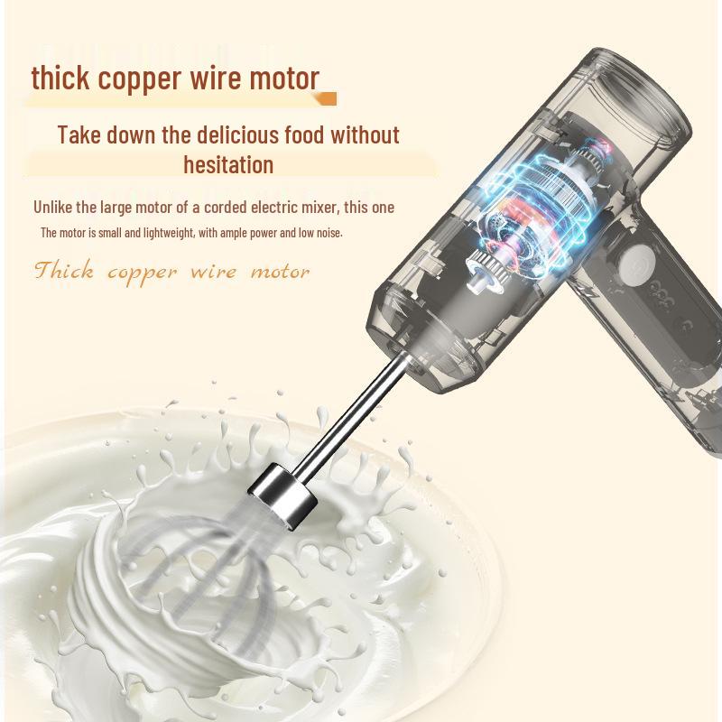 Wireless Handheld Whisk & Dough Mixer for Baking