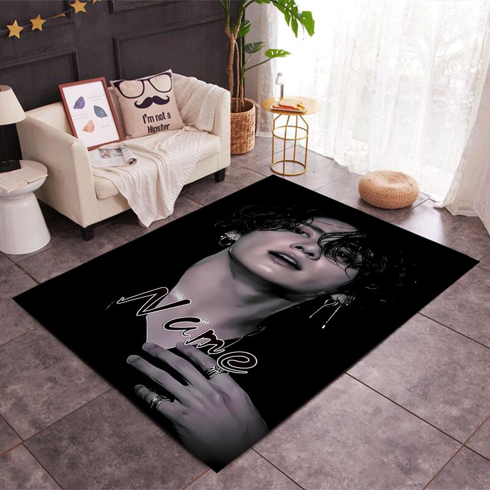 Bold Unique Style Customizable Name Carpet Design for Entryway Kitchen Foyer Decorate room Anti-slip Rug Anime Office Decor Best for Christmas