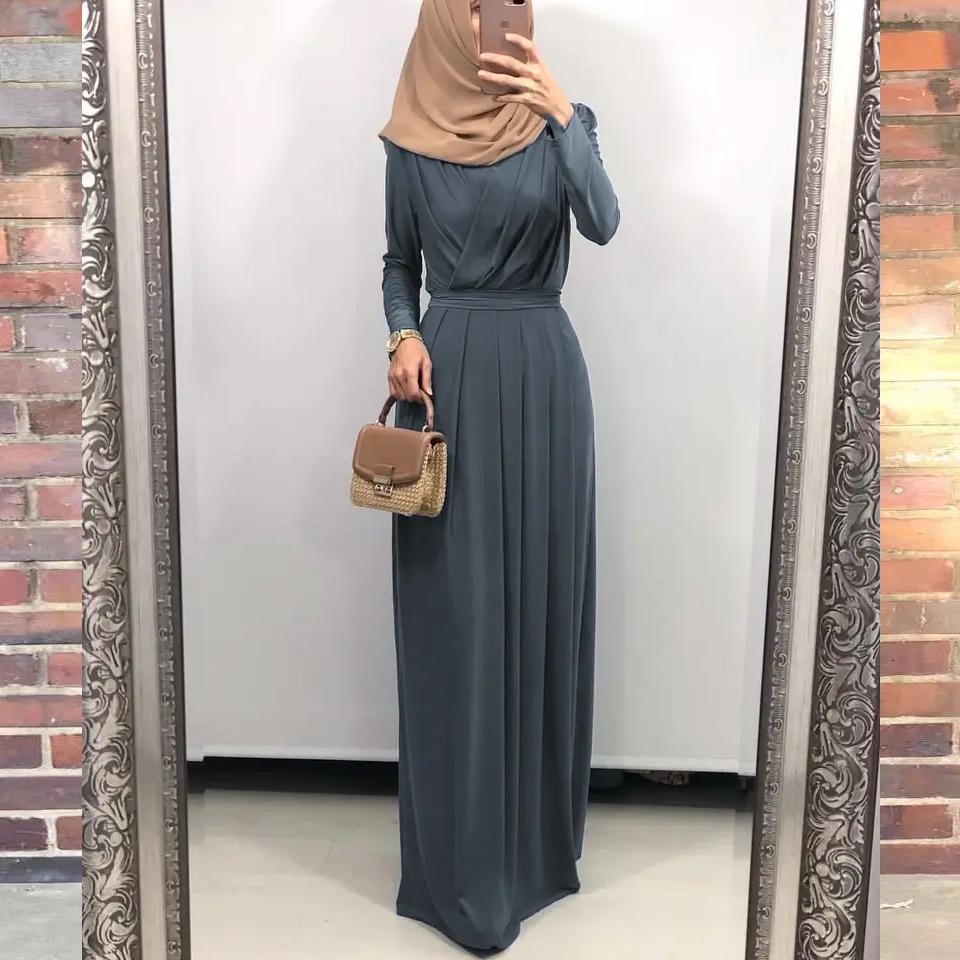 Damen Muslimisches Abaya Kleid Naher Osten Hochtailliertes Kleid Ramadan Musikkleid Elegant Club Abendkleid, Islamische Damenbekleidung