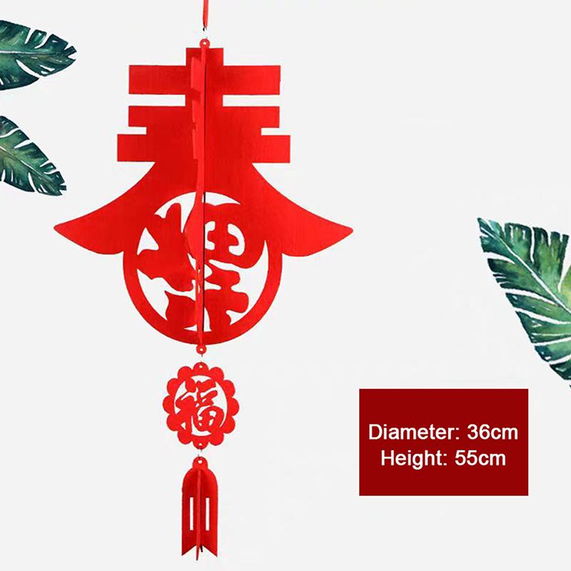 Čínské červené papírové lucerny Festivalové dekorace Oslavné potřeby Vodotěsné Různé velikosti Pro Rok