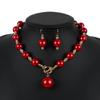 European and American Simple Diamond-encrusted Imitation Pearl Necklace Atmospheric Short Collarbone Chain Necklace