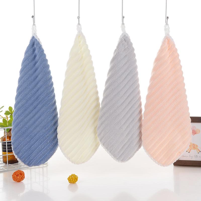 

Впитывающее рубчатое вельветовое полотенце из кораллового флиса для кухни и ванной 30x30 синий