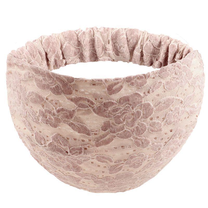 Sweet Versatile European & American Lace Headband: Wide Hair Net Headscarf