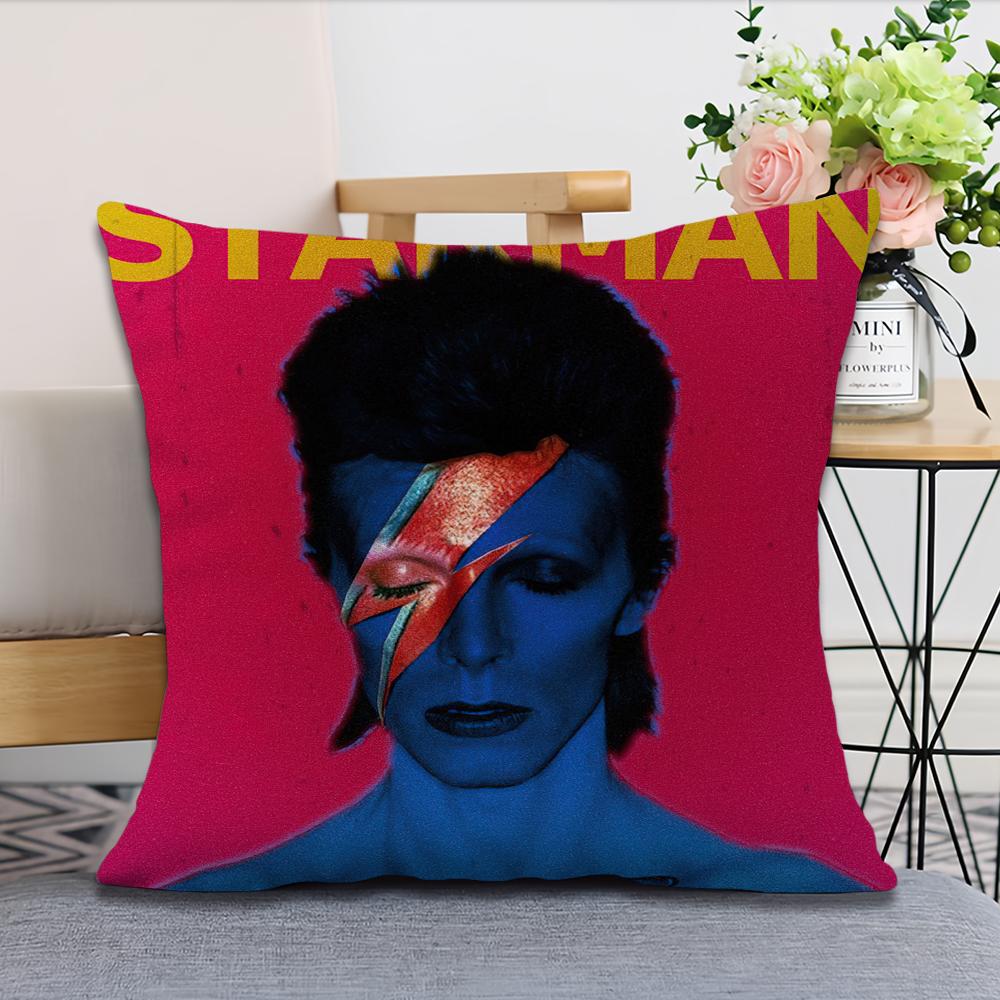 Singer S-David B-Bowie Pillow Case Living Room Home Sofa Office Shop Cover Printing Comfort Decoration Nordic Simplicity