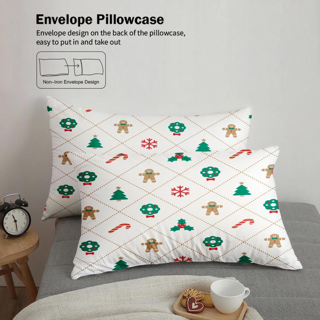 Christmas Bedding Set Soft Polyester Duvet Cover Set Quilt Cover With Pillowcase For Bedroom Decor Christmas Gift For Girls