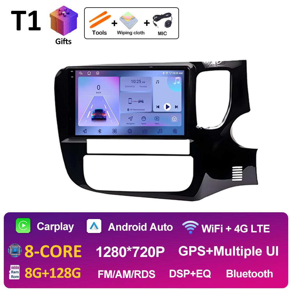 Intelligentes System Kabelloses CarPlay Für Mitsubishi Outlander 3 2012 - 2018 BT 2.5D Touchscreen GPS-Navigation Autoradio Kein 2din