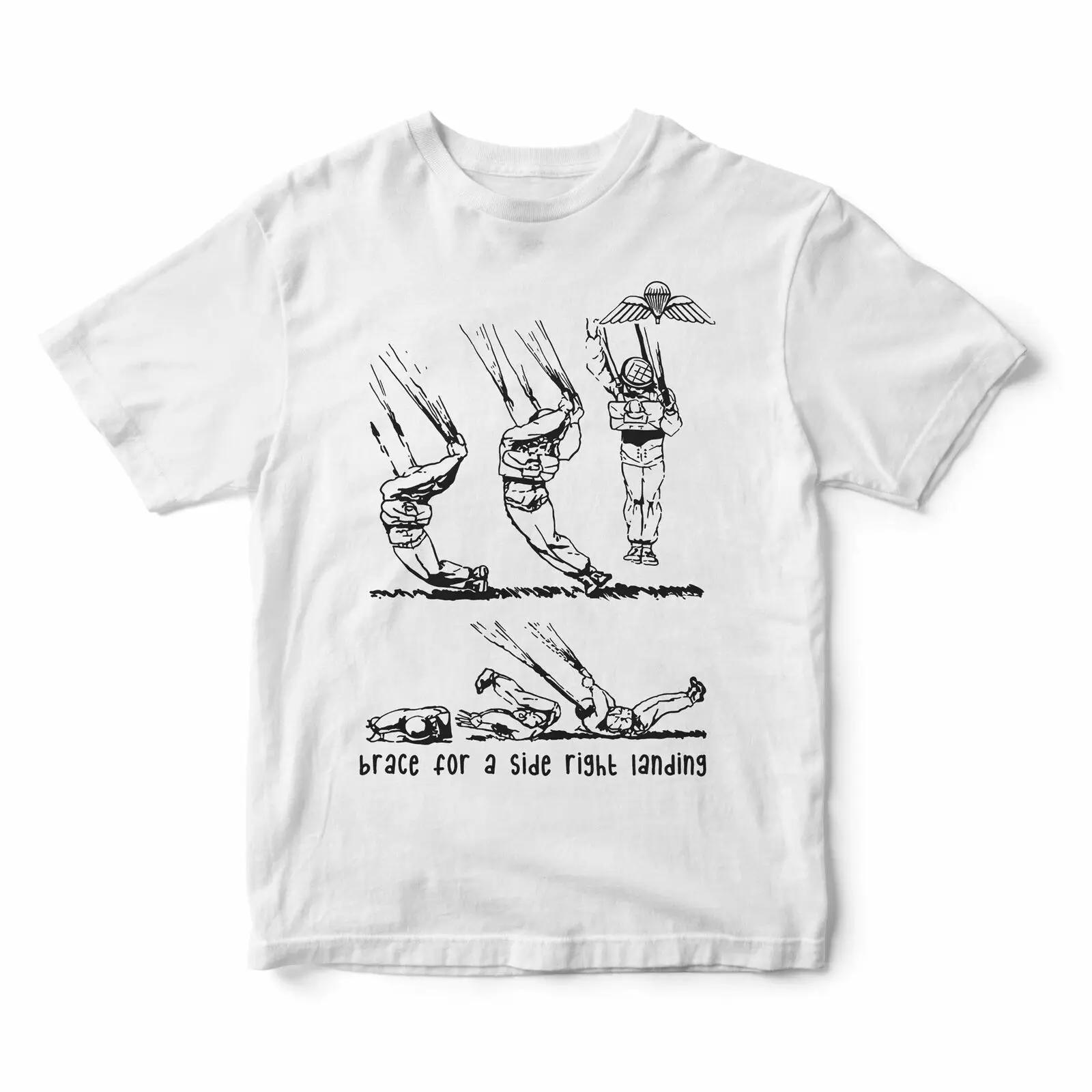British Armed Airborne Forces Gift Paratroopers - Brace for a Side Right Landing T-Shirt S разноцветный