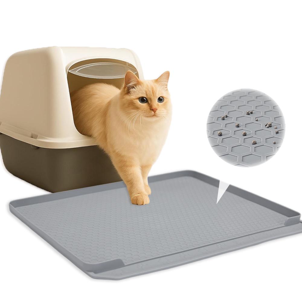 Non-Slip Cat Litter Mat, Sand-Leakage Proof, Urine Resistant, Easy Clean, 50x60cm, Floor Compatible
