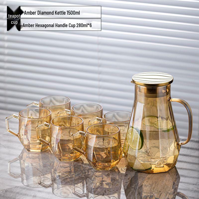 Hitzebeständiges Glasbecher-Set mit Henkel für Tee und Saft - Großes Fassungsvermögen, Hochwertiges Gefühl, Leichter Luxus Design