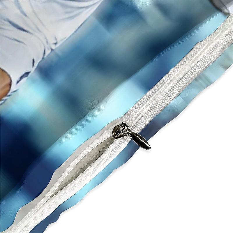 Bettbezug Ronaldo 3D Kinder Jungen Mädchen Bettbezug Weiche Tagesdecke 2/3-teiliges Set Mit Reißverschluss Weiche Mikrofaser King Size