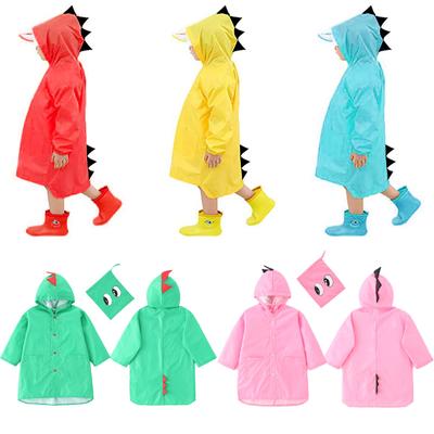 Children'S Three-Dimensional Dinosaur Windproof And Rainproof Hooded Jacket
