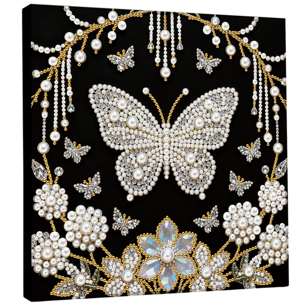 DIY Pearl Diamond Painting Gem Art for Home Wall Decor Diamond Dots Paintings Picture Arts Craft 25x25cm With Frame