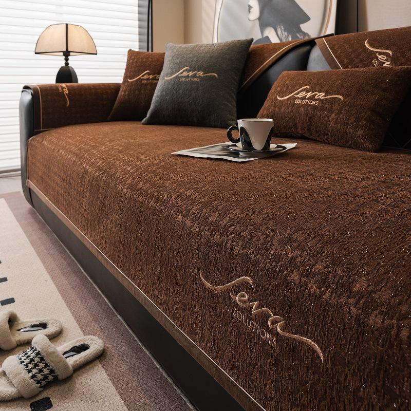 

Bell Model New Chenille Sofa Cushion Four Seasons Universal Light Luxury Non-Slip Sofa Cover Backrest Towel 70*70cm