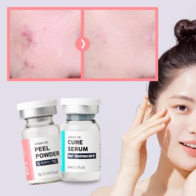 Ariderma peeling ipoallergenico alle alghe restringi-pori esfoliante cura dei problemi peeling 2 tipi polvere peeling 1g + siero curativo 6ml 1 set, 1 pezzo
