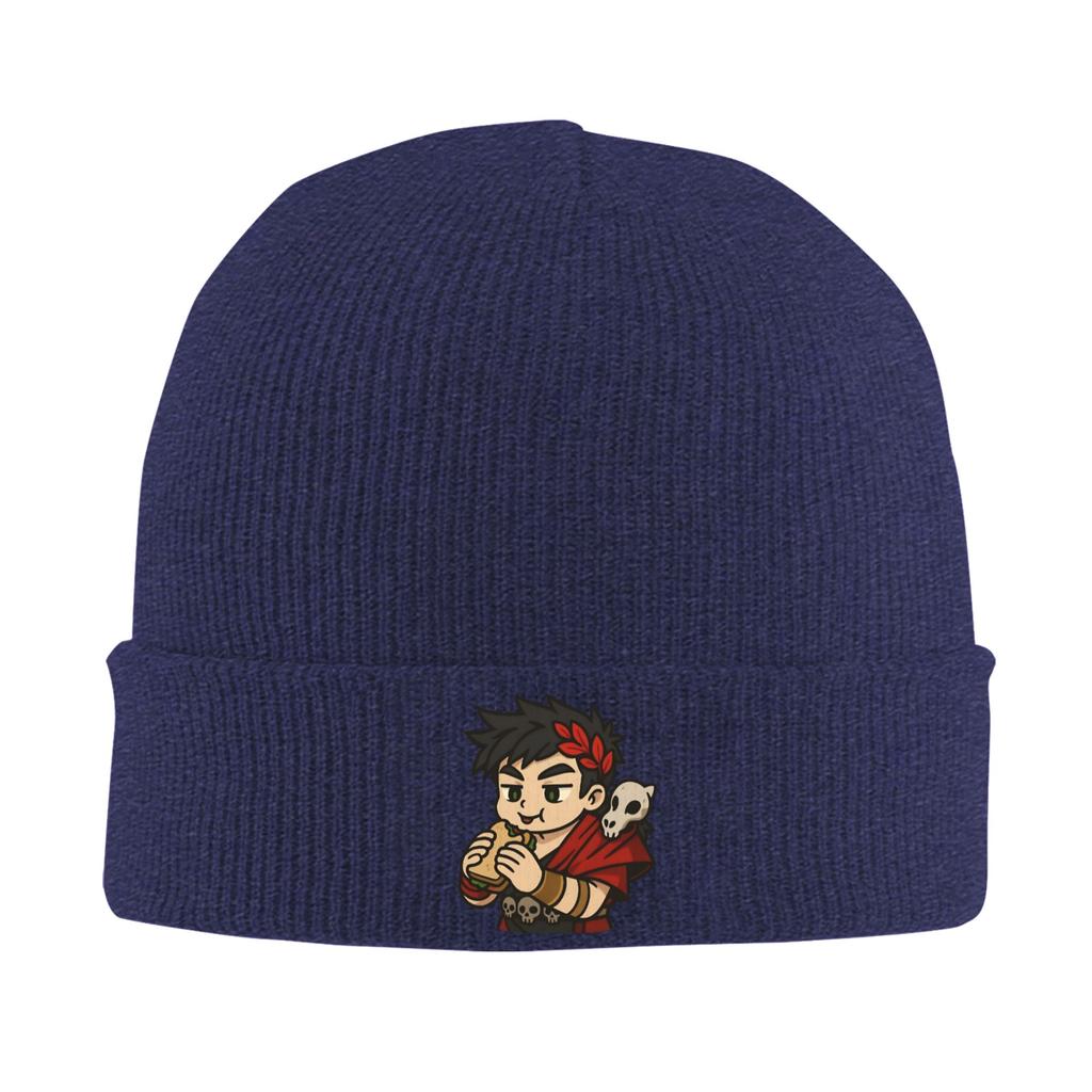 Hades Game Zagreus Eating Sandwich Knit Hat  Beanie Hats Outdoor Sport Warm Soft Unisex Adult Bonnet Hats Autumn Caps