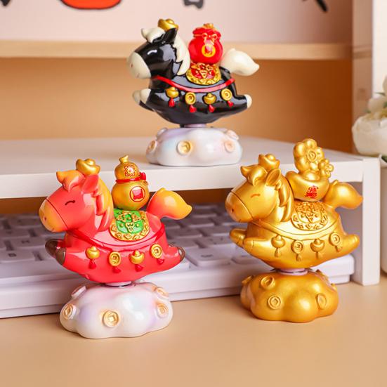 Panenka Ornament Tvar Koně Otočný Design Dekorativní Pryskyřičná Figurka Odolná proti Prasknutí Živá Figurka Panenky