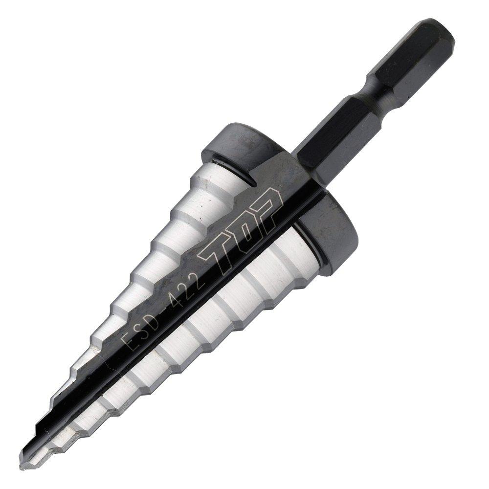 

TOP Industrial (TOP) Electric Drill, Hex Shank Step Drill, 4-22mm, with Anti-Slip Stopper, ESD-422, Tsubame-Sanjo, Made in Japan
