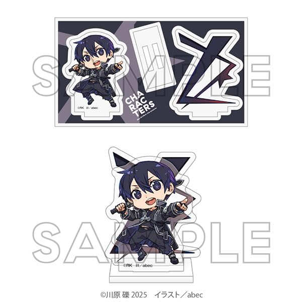 KADOKAWA Sword Art Online 20th Exhibition CHARACTERS Mini Character Acrylic Figure Kirito W115 x H65mm Acrylic abec/BUNBUN Approx.