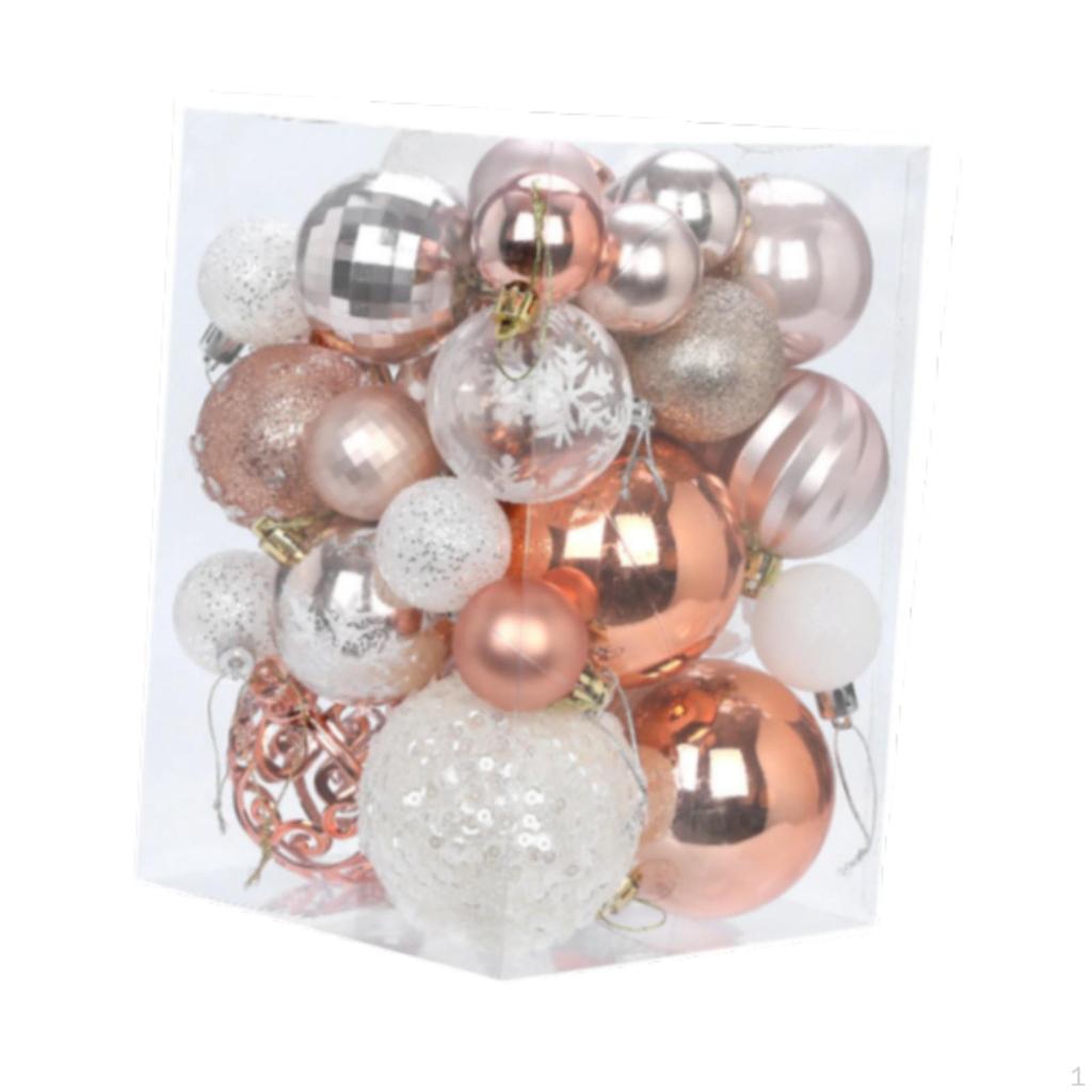 36 Piece Set for Christmas Tree Decoration, Hanging Balls Festivities