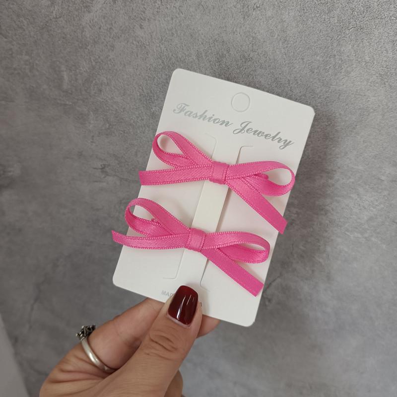 2 Stück Mädchen Mini-Greifklammern Damen Kopfschmuck Haaraccessoires Süße Schleifen-Haarklammern Ballett-Band-Schleifen-Haarnadel Pony-Clip