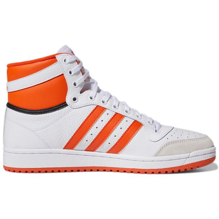 Adidas Top Ten High White Team Orange Unisex Sneakers Footwear-White Core-Black S24136