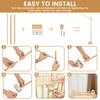 Baby Wooden Bedbell Bracket Wooden Cot Mobile Arm Unisex Crib Mobile Holder Easy Assembly Crib Mobile Arm for Cradle Stroller