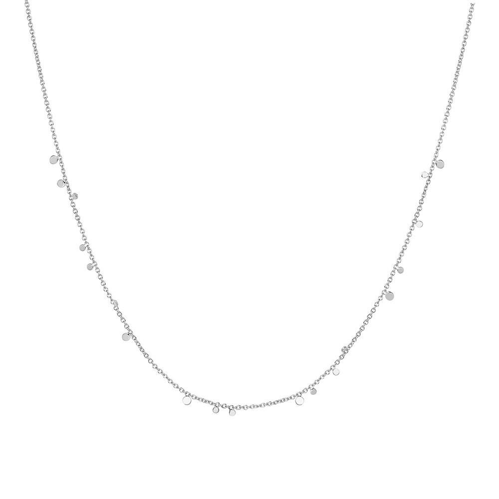 Mini Disc Drop Stacking 925 Silver Necklace N063-02H