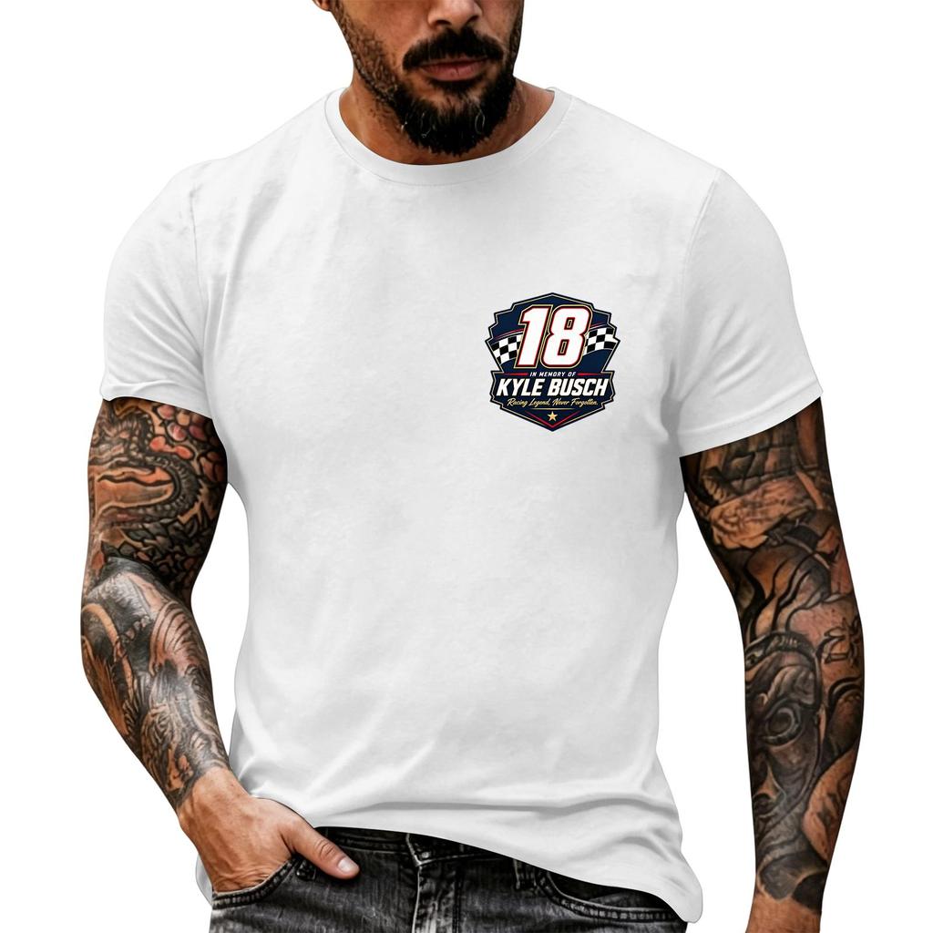 Men's Short Sleeve Graphic T Shirt Racing Inspired Casual Top Vintage Style Motorsport Enthusiast Tee Comfortable Fit
