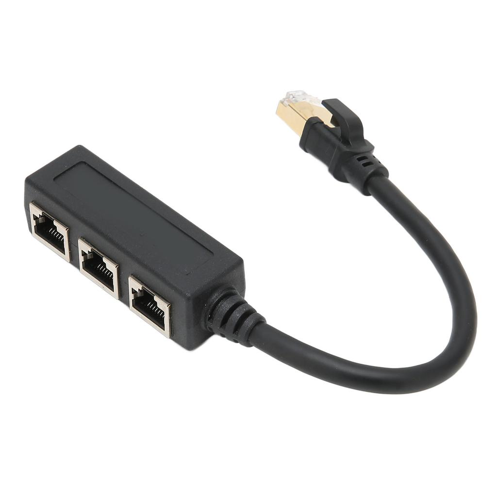 RJ45 Ethernet-adapterkabel Forlengelse 1 til 3 porter Utmerket tilkobling Overføring Godt signal Ethernet-kontaktadapter