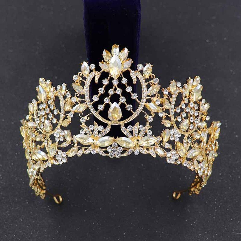 Rhinestone Baroque Pageant Crowns Luxury Crystal Queen Princess Tiara  Birthday Party