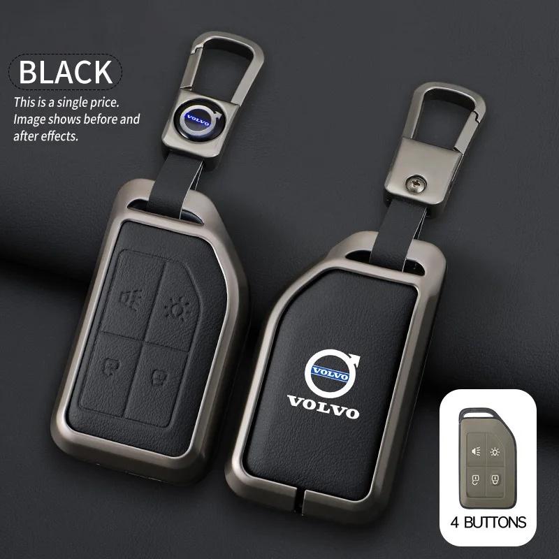 Car Key Fob Cover Zinc Alloy For Volvo XC40 XC60 XC90 S60 S90 V50 V70 V60 Full Protection Anti-Scratch Auto Key Case Accessories