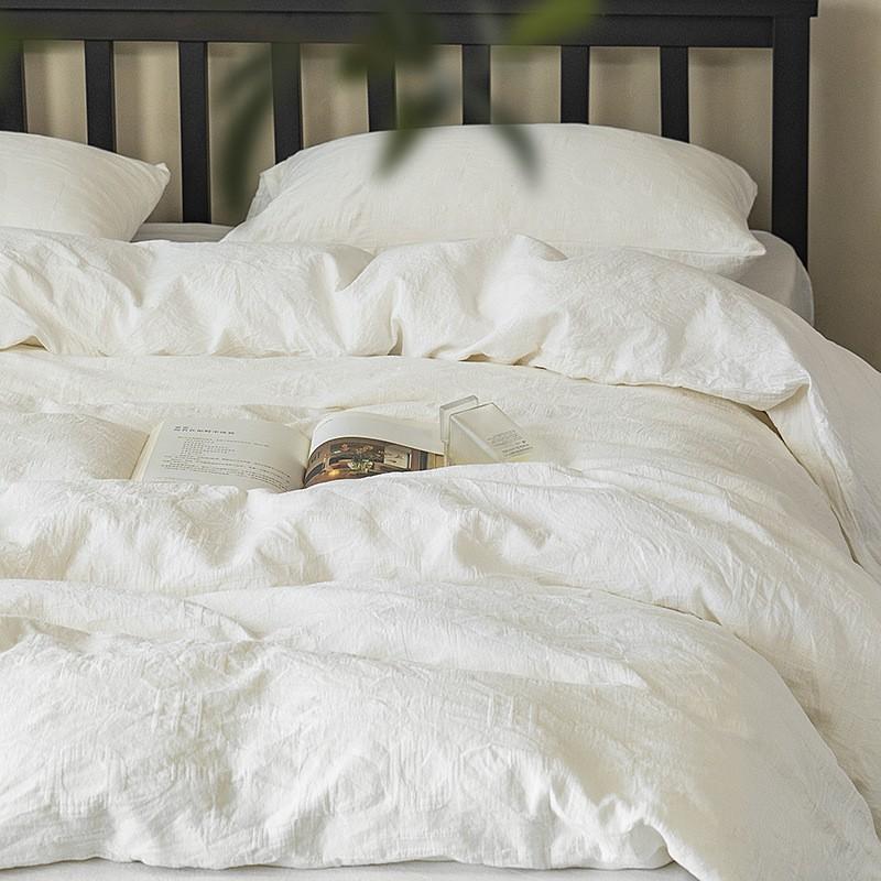 Pure Cotton Washed Bedding Set Hotel Style Soft Skin All Season Use