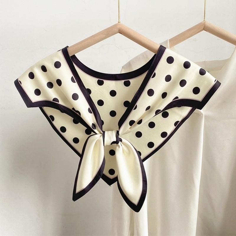 Perfect Match Decorative Shawl Fake Collar For Women, Fashion Knotted Triangle Scarf Summer Shoulder Cape, Detachable Shirt False Collar