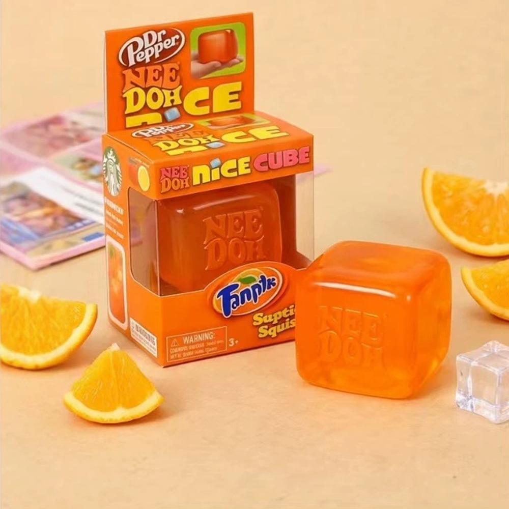 Fanta X Needoh Nice Cube Squishy Spielzeug Stressabbau Fidget Spielzeug Langsam Rückprall Knetspielzeug Für Kinder Erwachsene Büro Schule Sammlerstück