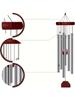 Sinos de vento retrô de madeira com 6 tubos de metal, grandes sons profundos para relaxar, adequado para jardim ao ar livre, quintal, pátio, decoração de casa, presentes