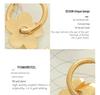 18K Gold Plated Stainless Steel Christmas Flower Ear Cuffs - European & American Style, Influencer-Approved, Cute Earrings.