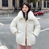 Short Down Cotton Jacket Women's Winter Big Fur Collar Loose Lapel Bread Jacket