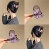 Retro Embroidery Butterfly Hair Claw Women Girls Elegant Hair Grab Clip Back of Head Half Tie Shark Clip Styling Accessories New