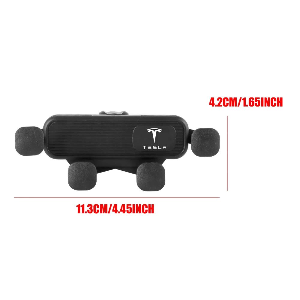 Car Sticker 2025 New Tesla Gravity Car Phone Holder Air Outlet Telescopic Car Phone Holder 360 Degree Rotating Phone Holder For