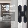 [2026 New] GD120 Stainless Steel SUS 304 Matte Black 3-Way Adjustable Concealed Door Hinge 120kg Load for Modern Entrance