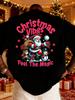 Mens Shortsleeved Tshirt Christmas Theme Red Santa Claus Snowman Reindeer Suitable for Holiday Party Casual Wear