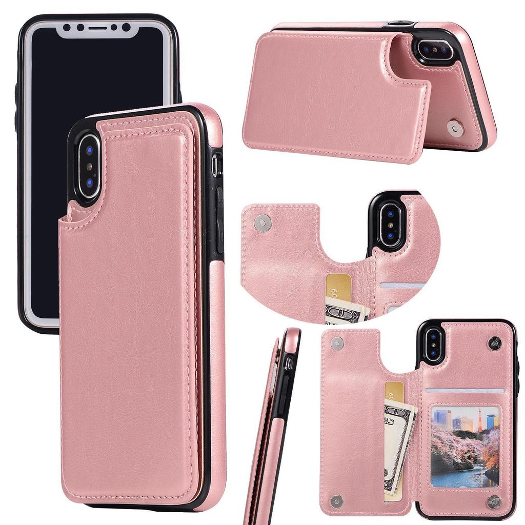 Suitable For IPhone 15 Leather Case With Crazy Horse Pattern 14 Phone Case With Creative Max Sticker And Card Insertion Protective Cover