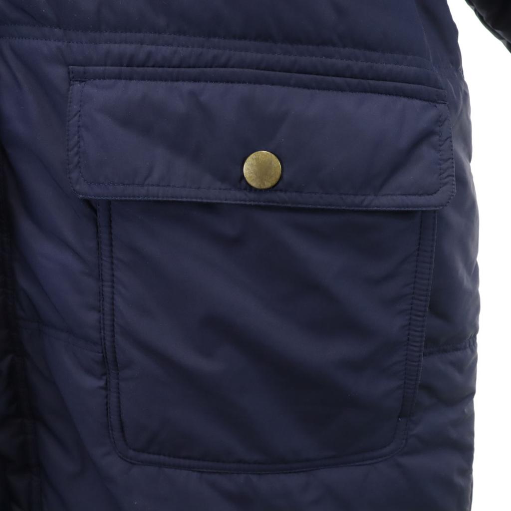 Puma Bench Coat L Navy Cotton Filling Men's Used