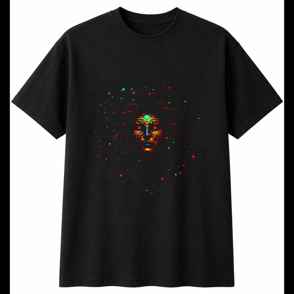 Medusa Head Tattoo Fantasy Mens T-Shirt Black 100% Cotton Folklore Unisex