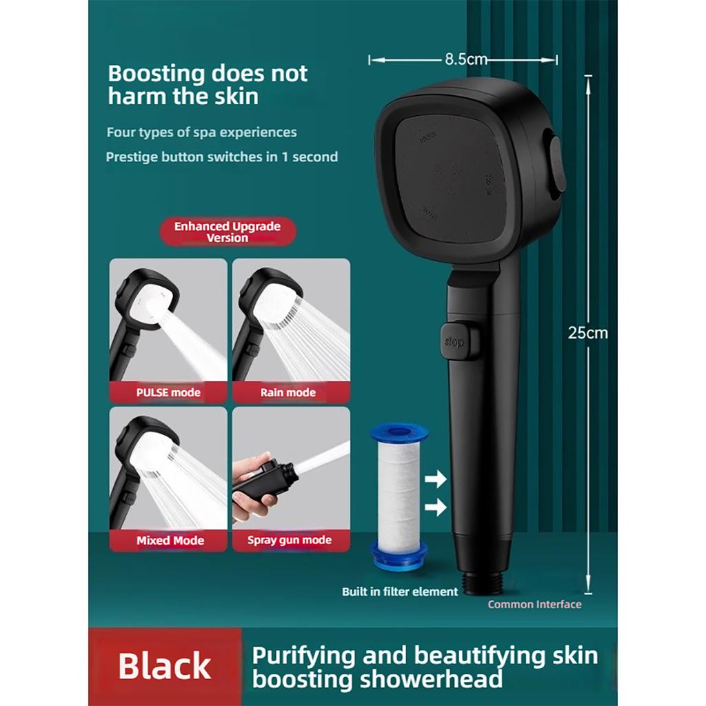 High Pressure Shower Head Water Shower Head Shower Shower Adjustable One Button Water Massage Spray Bathroom Accessories