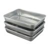 3PCS Leak Proof Stainless Steel Food Storage Box with Effective Sealing Lid
